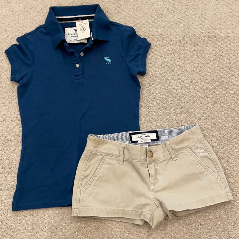 Abercrombie. Girls. Top NWT size small, & shorts